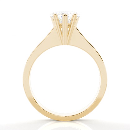Heart Yellow Gold Classic Solitaire Engagement Rings