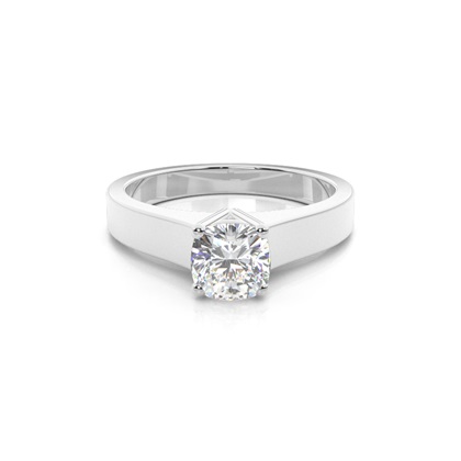 Cushion Solitaire Diamond Rings