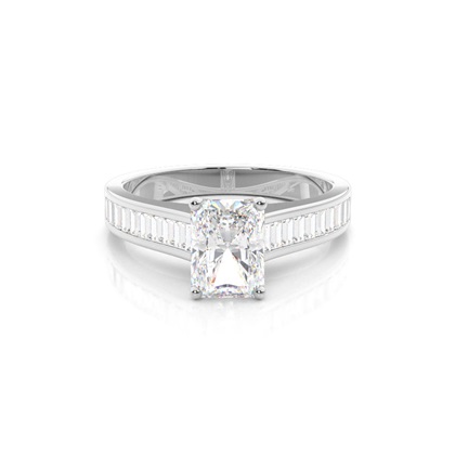 Radiant Seitensteine Verlobungsringe