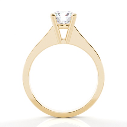 Yellow Gold Side Stone Diamond Engagement Rings