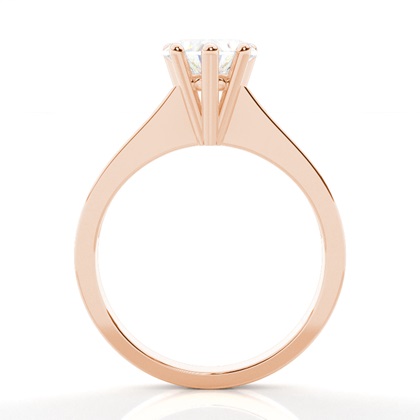 5.00 Carat Rose Gold Side Stone Engagement Rings