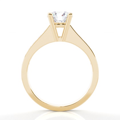 Yellow Gold Side Stone Diamond Engagement Rings