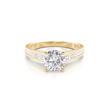Yellow Gold Moissanite Engagement Rings	