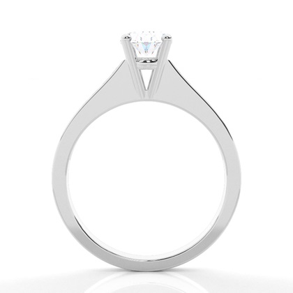 Moissanite Verlobungsring in einer Krappenfassung mit medium Schulter Moissanit