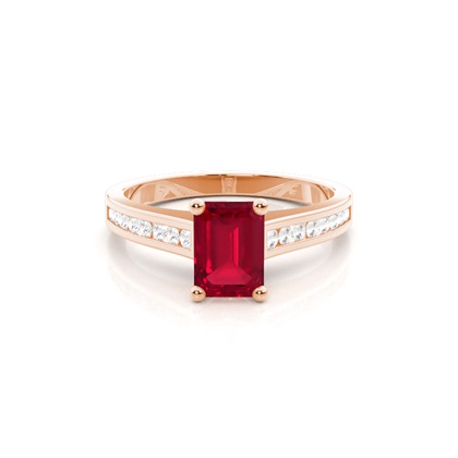 Emerald Rose Gold Ruby Diamond Rings