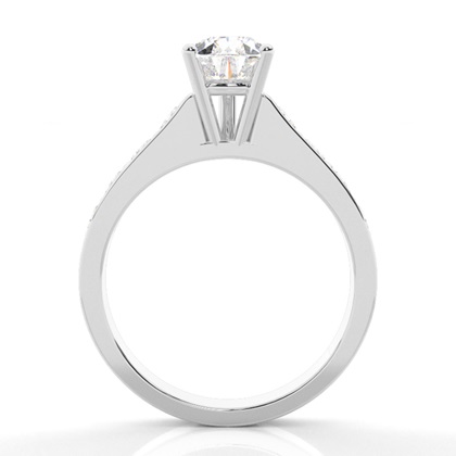 Pear Side Stone Engagement Rings