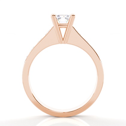 Rose Gold Side Stone Diamond Rings