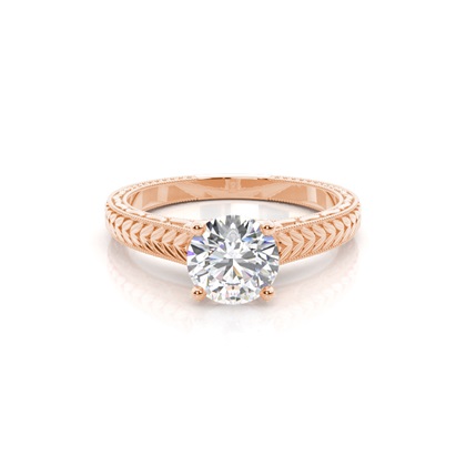 Vintage Rose Gold Diamond Engagement Rings