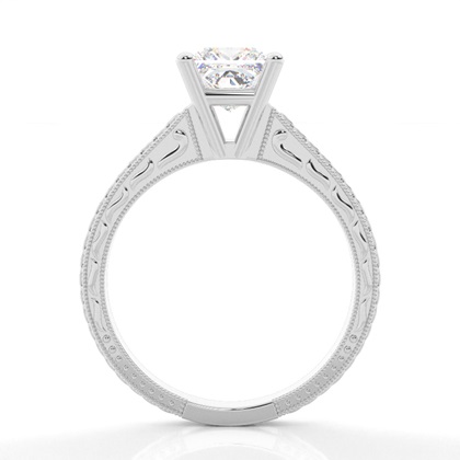 Princess Vintage Diamond Engagement Rings