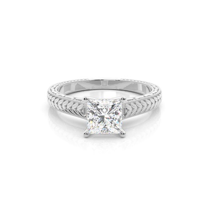 Princess Vintage Diamond Engagement Rings