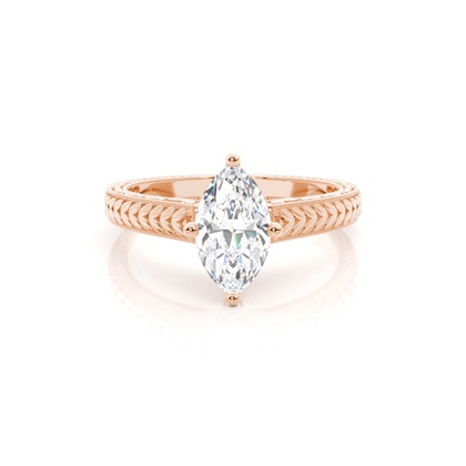 Rose Gold Solitaire Diamond Rings