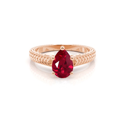 Pear Rose Gold Diamond Engagement Rings Gemstones