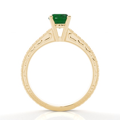 Ovaler Smaragd Vintage Diamant Verlobungsring