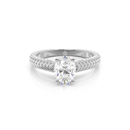 Oval Solitaire Diamond Rings