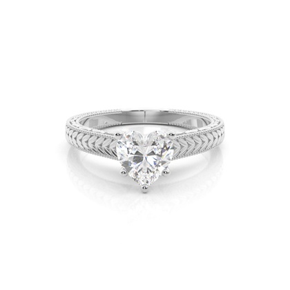 Heart Solitaire Diamond Rings