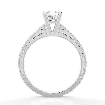 Cushion Solitaire Diamond Rings