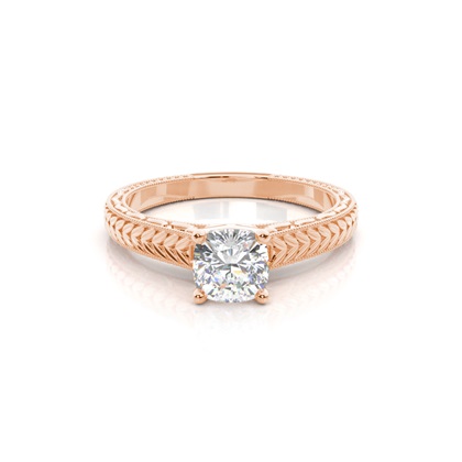 Rose Gold Solitaire Diamond Rings