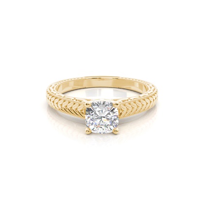 Yellow Gold Solitaire Diamond Rings 