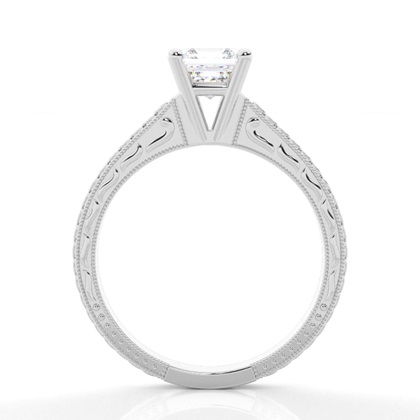 Asscher Solitaire Diamond Rings
