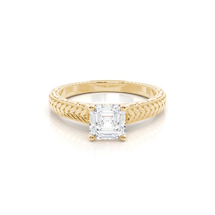 Yellow Gold Solitaire Diamond Rings 