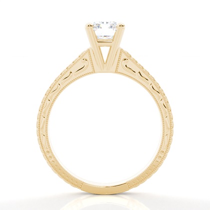 Bague diamant solitaire or jaune