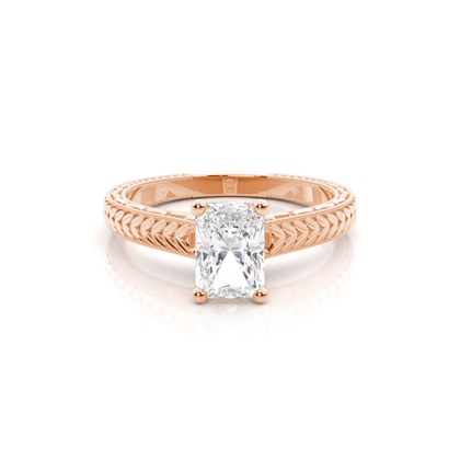 Radiant Rose Gold Solitaire Diamond Rings