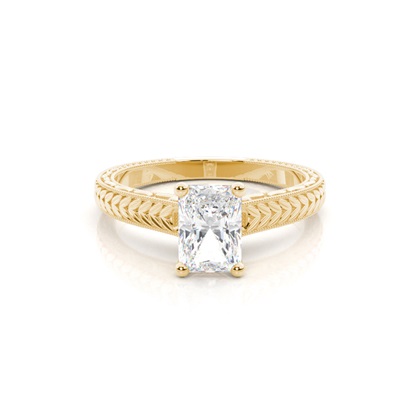 Yellow Gold Solitaire Diamond Rings 