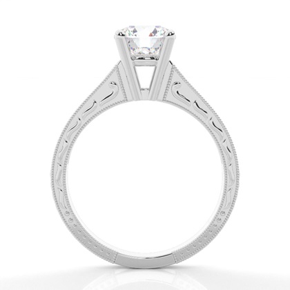 Round Diamond Vintage Diamond Engagement Rings