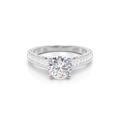 Round Diamond Vintage Diamond Engagement Rings
