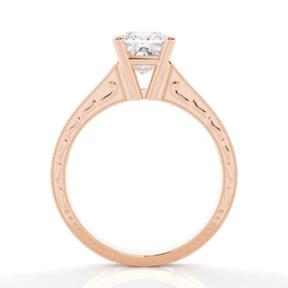 Vintage Rose Gold Diamond Engagement Rings