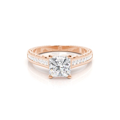 Vintage Rose Gold Diamond Engagement Rings