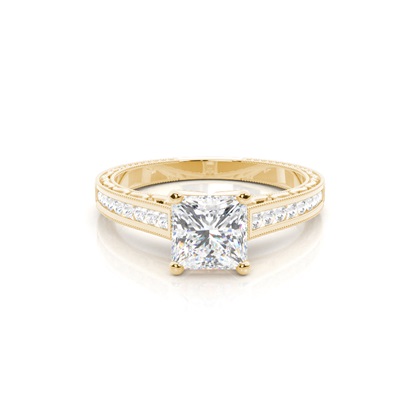Yellow Gold Vintage Diamond Engagement Rings