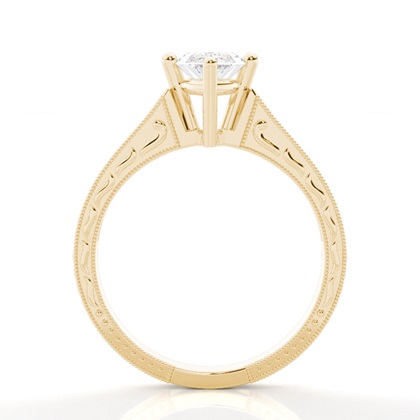 4.00 Carat Yellow Gold Side Stone Engagement Rings