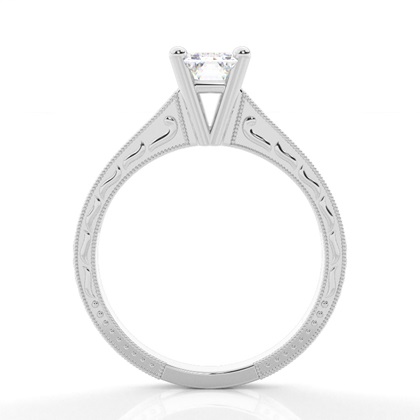 Emerald Vintage Diamond Engagement Rings