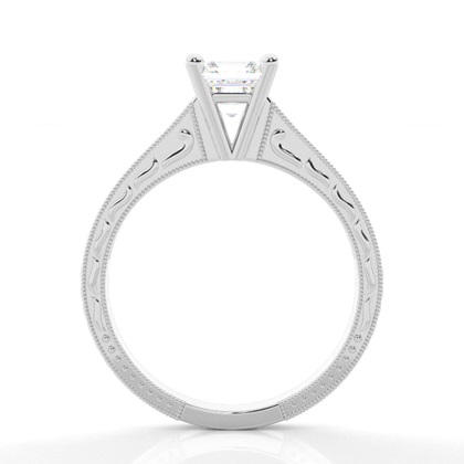 Asscher Vintage Diamond Engagement Rings