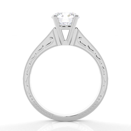 Silver Vintage Diamond Engagement Rings