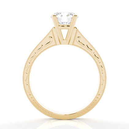 Yellow Gold Moissanite Engagement Rings	