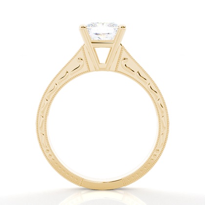 Bílé zlato oválný Vintage moissanite zásnubní prsten