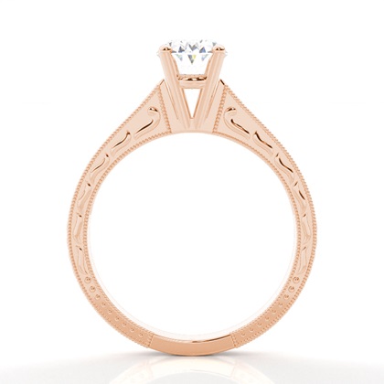 Rose Gold Side Stone Diamond Rings