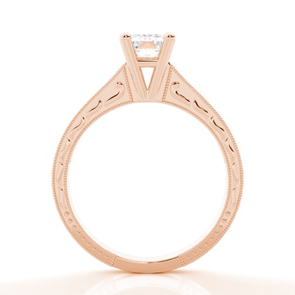 Bílé zlato oválný Vintage moissanite zásnubní prsten