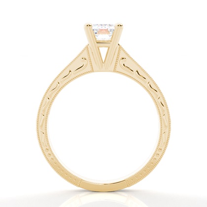 Bílé zlato oválný Vintage moissanite zásnubní prsten