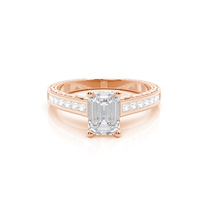 Bílé zlato oválný Vintage moissanite zásnubní prsten