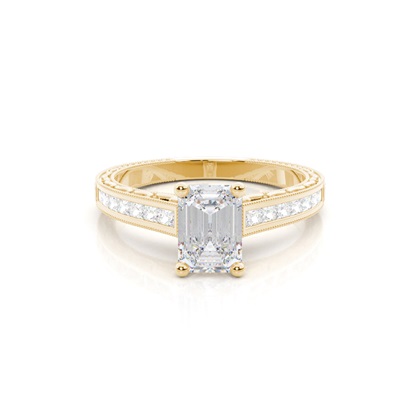 Bílé zlato oválný Vintage moissanite zásnubní prsten