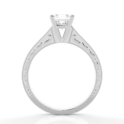 Asscher Vintage Diamond Engagement Rings