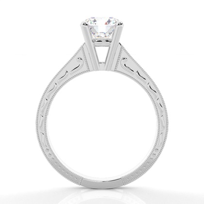 Platinum Side Stone Diamond Rings