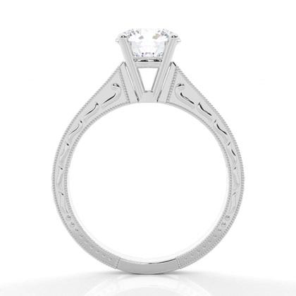 Silver Vintage Diamond Engagement Rings