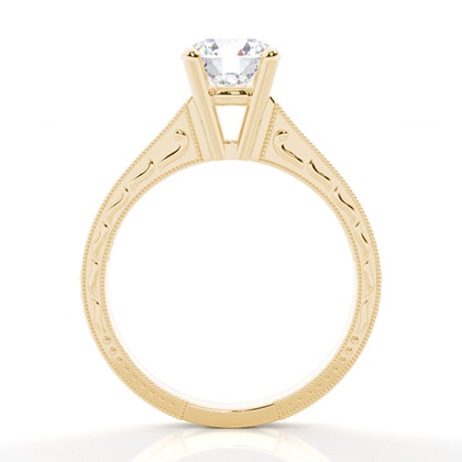 Yellow Gold Side Stone Diamond Rings