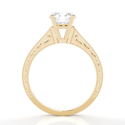 Yellow Gold Moissanite Engagement Rings	