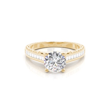 Yellow Gold Vintage Diamond Engagement Rings