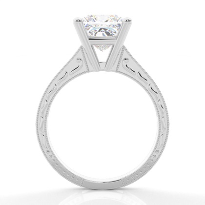 4.00 Carat Platinum Side Stone Engagement Rings